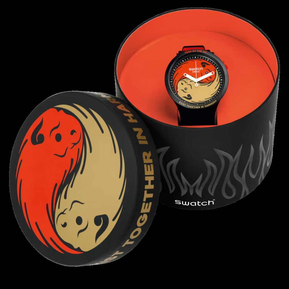 SWATCH OX ROCKS 2021! Ρολόι Unisex Πολύχρωμο Λουράκι Σιλικόνης SO27Z109