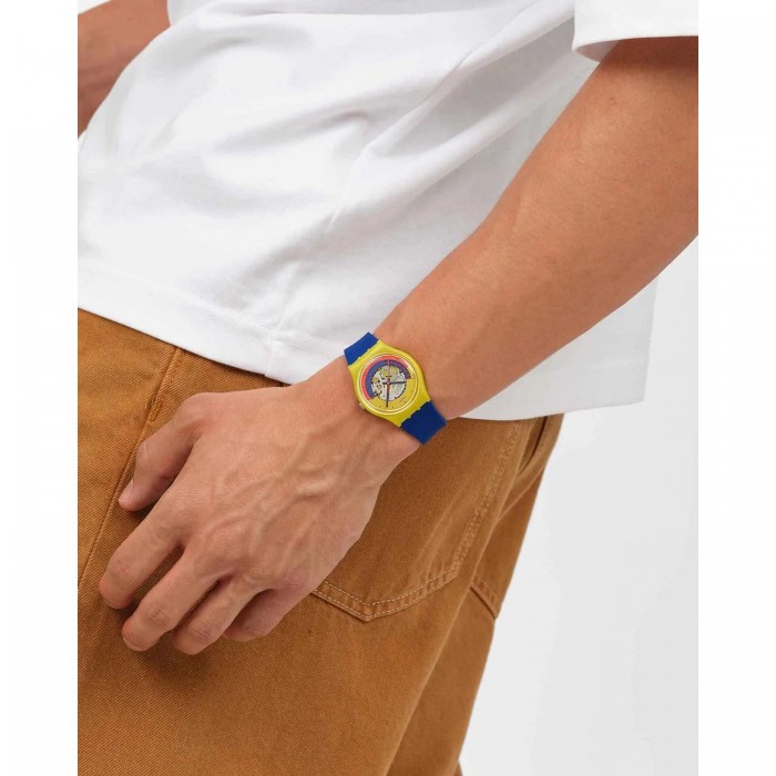 SWATCH TIMING IS EVERYTHING Unisex Ρολόι Μπλε Λουράκι Σιλικόνης SO28J103
