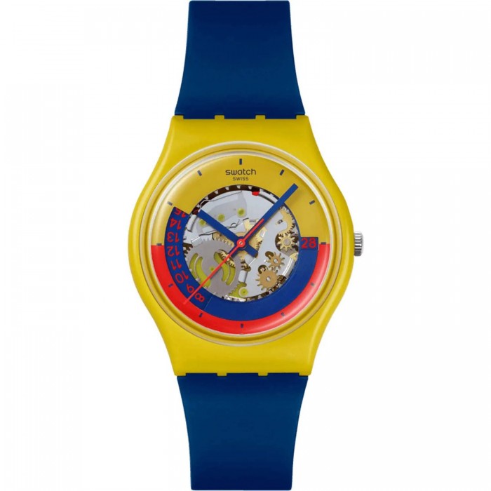 SWATCH TIMING IS EVERYTHING Unisex Ρολόι Μπλε Λουράκι Σιλικόνης SO28J103