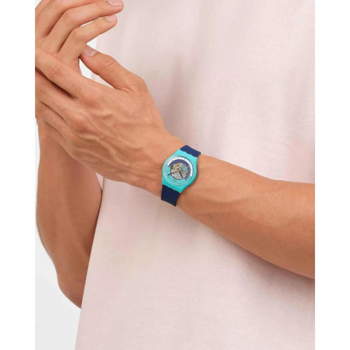 SWATCH IF NOT NOW, WHEN? Unisex Ρολόι Μπλε Λουράκι Σιλικόνης SO28L400
