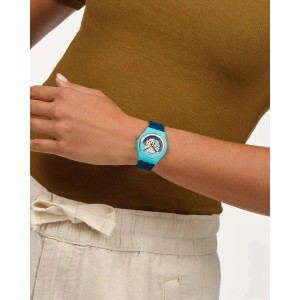 SWATCH IF NOT NOW, WHEN? Unisex Ρολόι Μπλε Λουράκι Σιλικόνης SO28L400