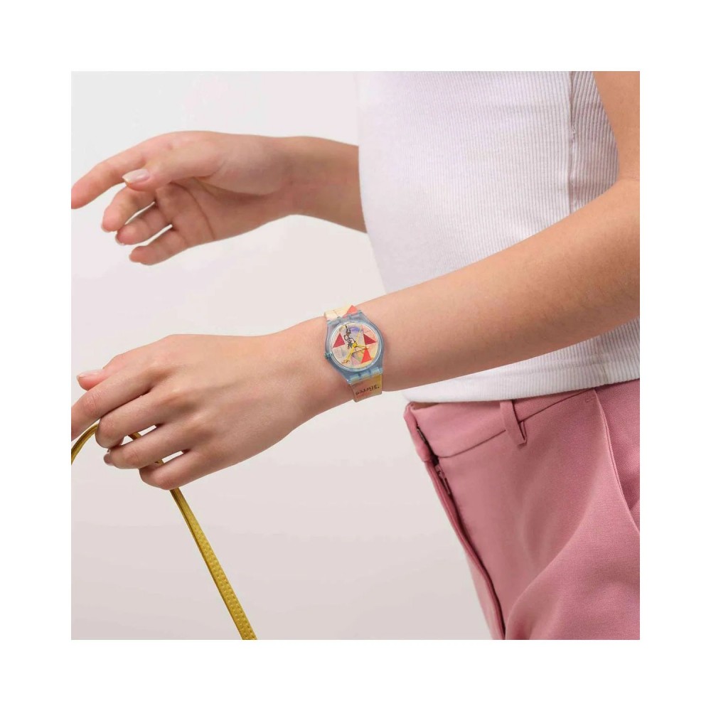 SWATCH x Guggenheim KLEE'S BAVARIAN DON GIOVANNI Unisex Ρολόι Πολύχρωμο Λουράκι Σιλικόνης SO28Z703