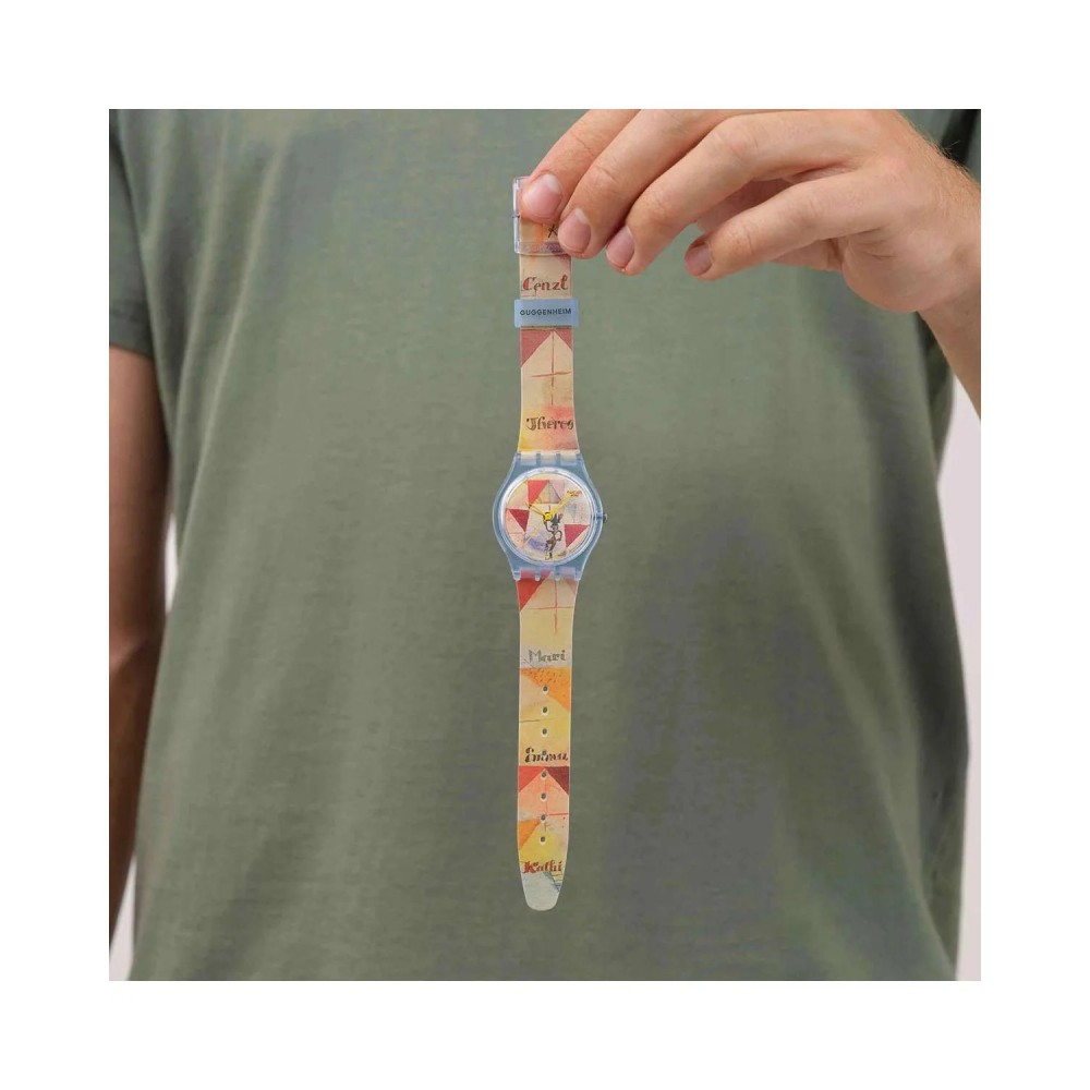 SWATCH x Guggenheim KLEE'S BAVARIAN DON GIOVANNI Unisex Ρολόι Πολύχρωμο Λουράκι Σιλικόνης SO28Z703