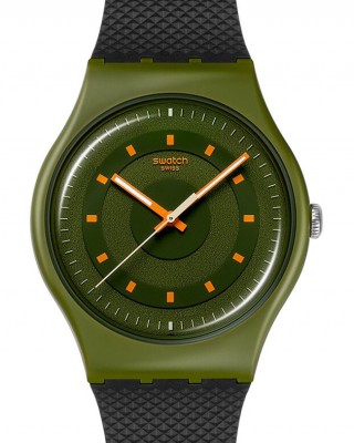 SWATCH TAKE YOUR TIME, ENJOY THE MOMENT Ρολόι Μαύρο Λουρί Σιλικόνης SO29G113
