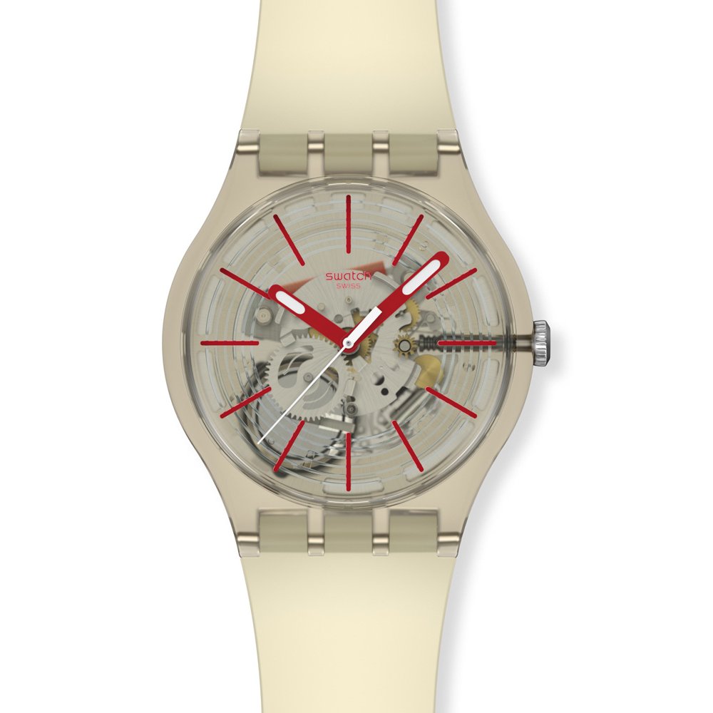 SWATCH REVEALED IN THE DEPTHS Unisex Ρολόι Μπεζ Λουρί Σιλικόνης SO29K119 SWATCH REVEALED IN THE DEPTHS Unisex Ρολόι Μπεζ Λουρί Σιλικόνης SO29K119