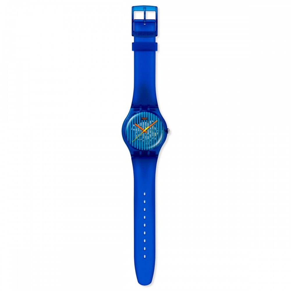 SWATCH BRILLIANTLY BLUE Unisex Ρολόι Μπλε Λουράκι σιλικόνης SO29S102