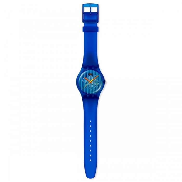 SWATCH BRILLIANTLY BLUE Unisex Ρολόι Μπλε Λουράκι σιλικόνης SO29S102