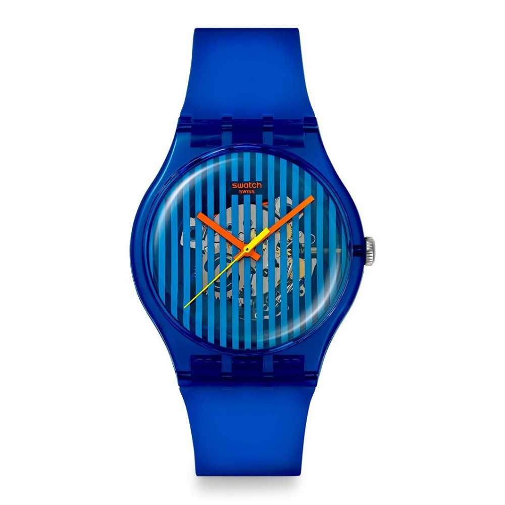 SWATCH BRILLIANTLY BLUE Unisex Ρολόι Μπλε Λουράκι σιλικόνης SO29S102