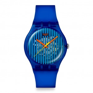 SWATCH BRILLIANTLY BLUE Unisex Ρολόι Μπλε Λουράκι σιλικόνης SO29S102