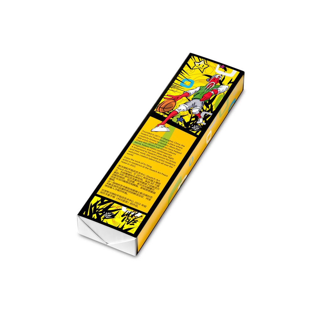 SWATCH x Art Peace Hotel BLOW AWAY Ρολόι Πολύχρωμο Λουρί Σιλικόνης SUOZ373