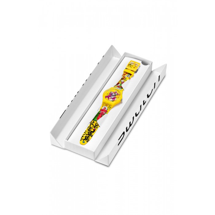 SWATCH x Art Peace Hotel BLOW AWAY Ρολόι Πολύχρωμο Λουρί Σιλικόνης SUOZ373 SWATCH x Art Peace Hotel BLOW AWAY Ρολόι Πολύχρωμο Λουρί Σιλικόνης SUOZ373