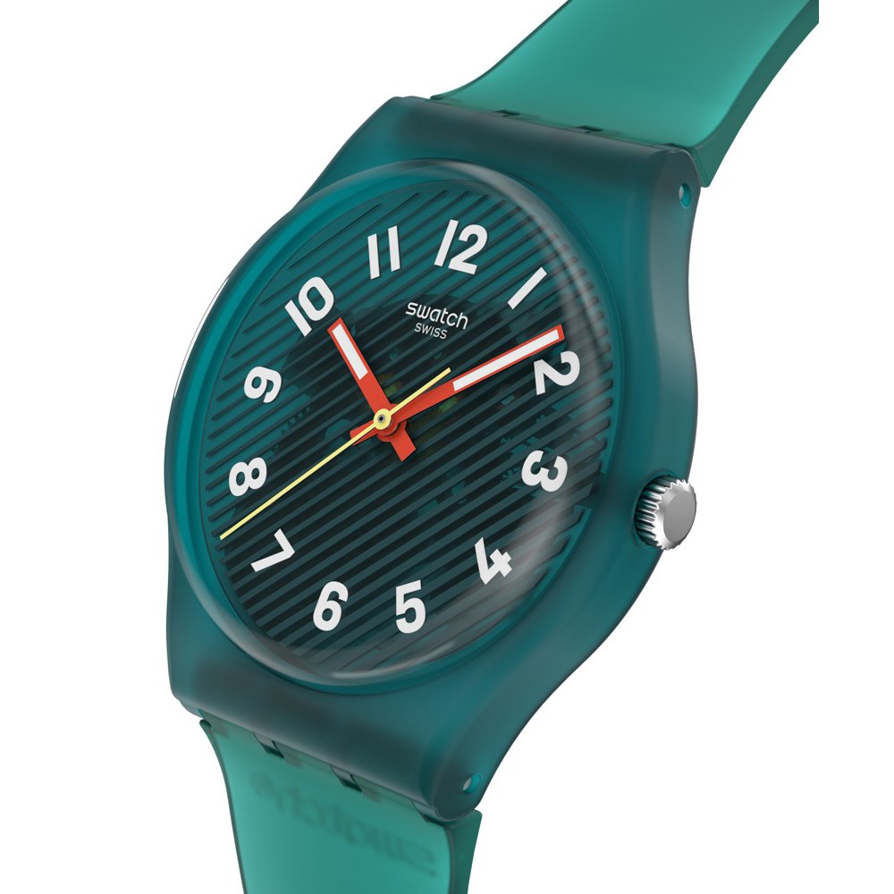 SWATCH WAVELENGTHS OF MOSS Unisex Ρολόι Πράσινο Λουράκι Σιλικόνης SO28L100