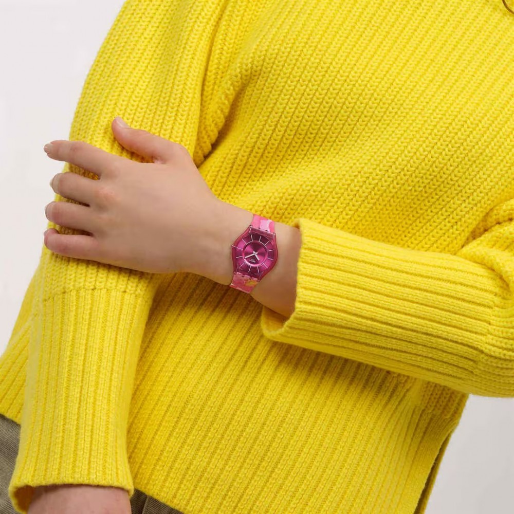 SWATCH PARADISE PETALS Ρολόι Πολύχρωμο Λουράκι Σιλικόνης SS08P113