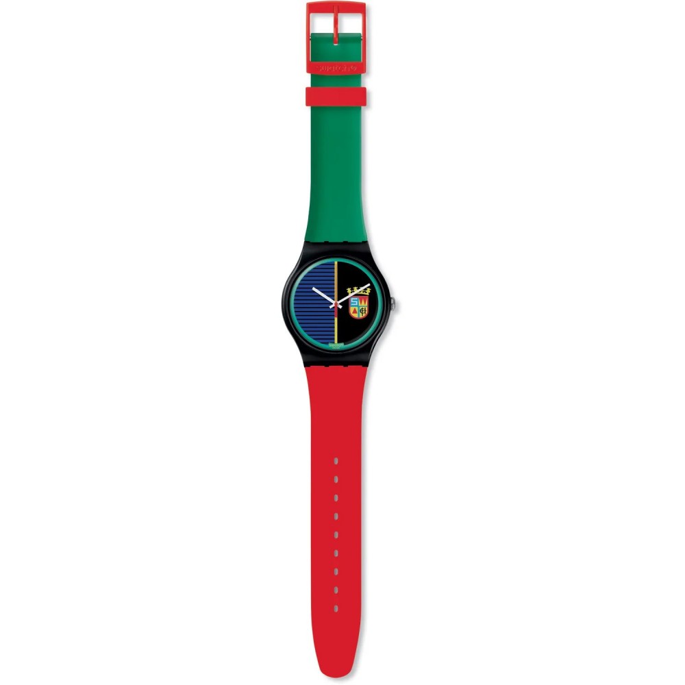 SWATCH SIR SWATCH19 Unisex Ρολόι Πολύχρωμο Λουρί Σιλικόνης SUOB169