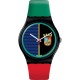 SWATCH SIR SWATCH19 Unisex Ρολόι Πολύχρωμο Λουρί Σιλικόνης SUOB169
