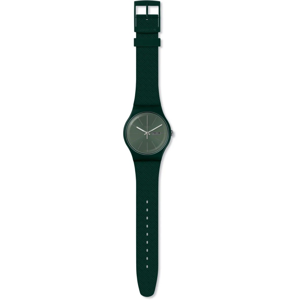 SWATCH KHAKITEX Unisex Ρολόι Πράσινο Λουρί Σιλικόνης SUOG710