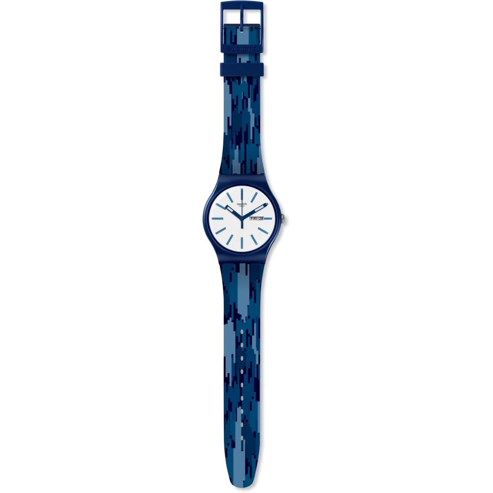 SWATCH FIAMMABLU Unisex Ρολόι Μπλε Λουρί Σιλικόνης SUON712