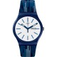 SWATCH FIAMMABLU Unisex Ρολόι Μπλε Λουρί Σιλικόνης SUON712