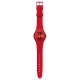 SWATCH RED REBEL Unisex Ρολόι Κόκκινο Λουρί Σιλικόνης SUOR701