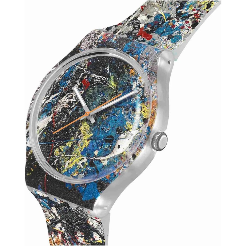 SWATCH x Guggenheim POLLOCK'S ALCHEMYS Ρολόι Πολύχρωμο Λουρί Σιλικόνης SUOZ366