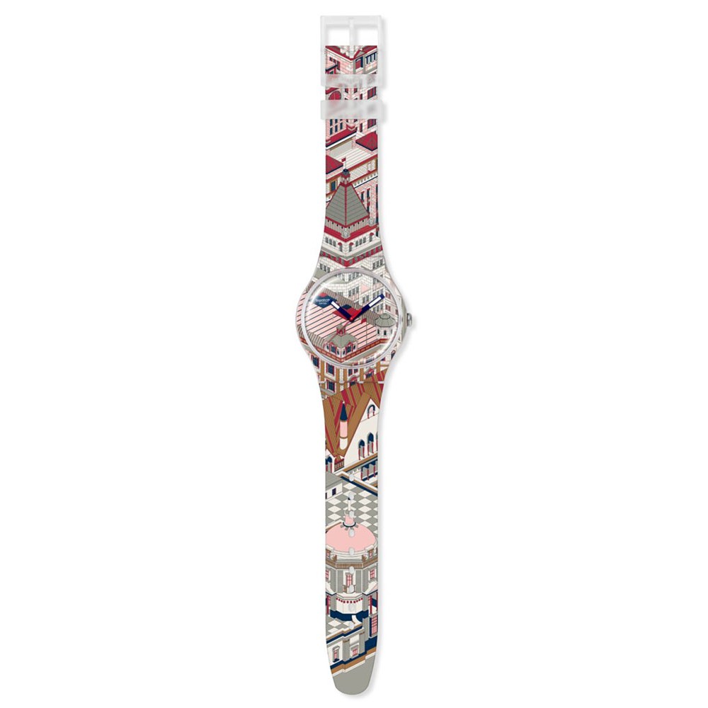 SWATCH x Art Peace Hotel BUND-ASTIC Ρολόι Πολύχρωμο Λουρί Σιλικόνης SUOZ371