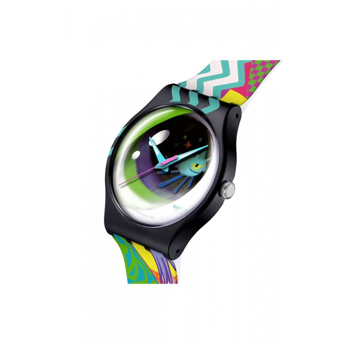 SWATCH x Art Peace Hotel STREET EYE Ρολόι Πολύχρωμο Λουρί Σιλικόνης SUOZ372