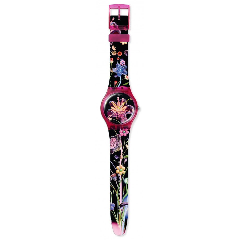 SWATCH x Art Peace Hotel DIGI-BLOSSOMING Ρολόι Πολύχρωμο Λουρί Σιλικόνης SUOZ373
