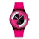 SWATCH FUCHSIA LINES Unisex Ρολόι Φούξια Λουράκι Σιλικόνης SUSB110