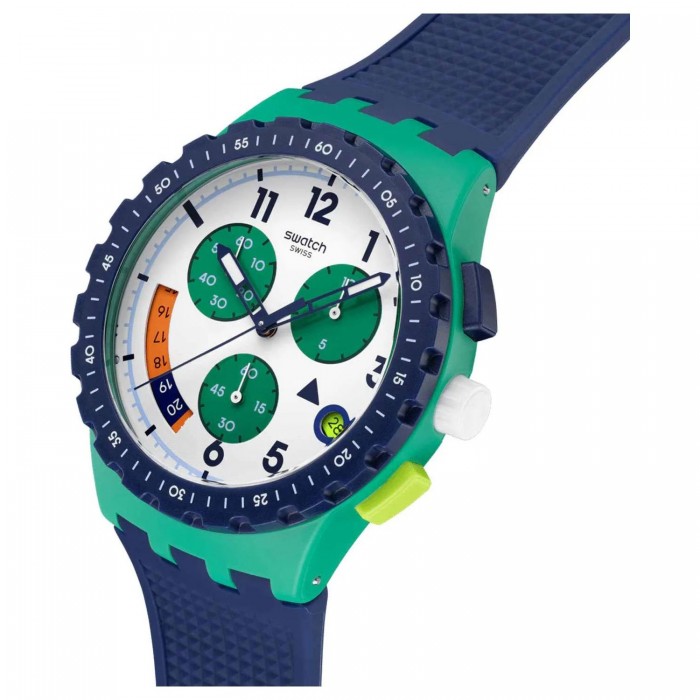 SWATCH TIME FLIES Unisex Ρολόι Μπλε Λουράκι Σιλικόνης SUSG412