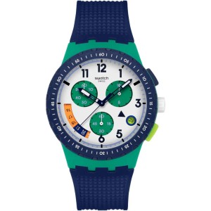 SWATCH TIME FLIES Unisex Ρολόι Μπλε Λουράκι Σιλικόνης SUSG412