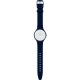 SWATCH SKINBLACKWALL Unisex Ρολόι Μπλε Λουρί Σιλικόνης SVON102C