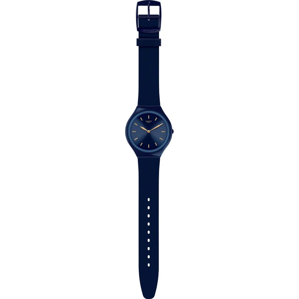 SWATCH SKINAZULI Unisex Ρολόι Μπλε Λουρί Σιλικόνης SVON104