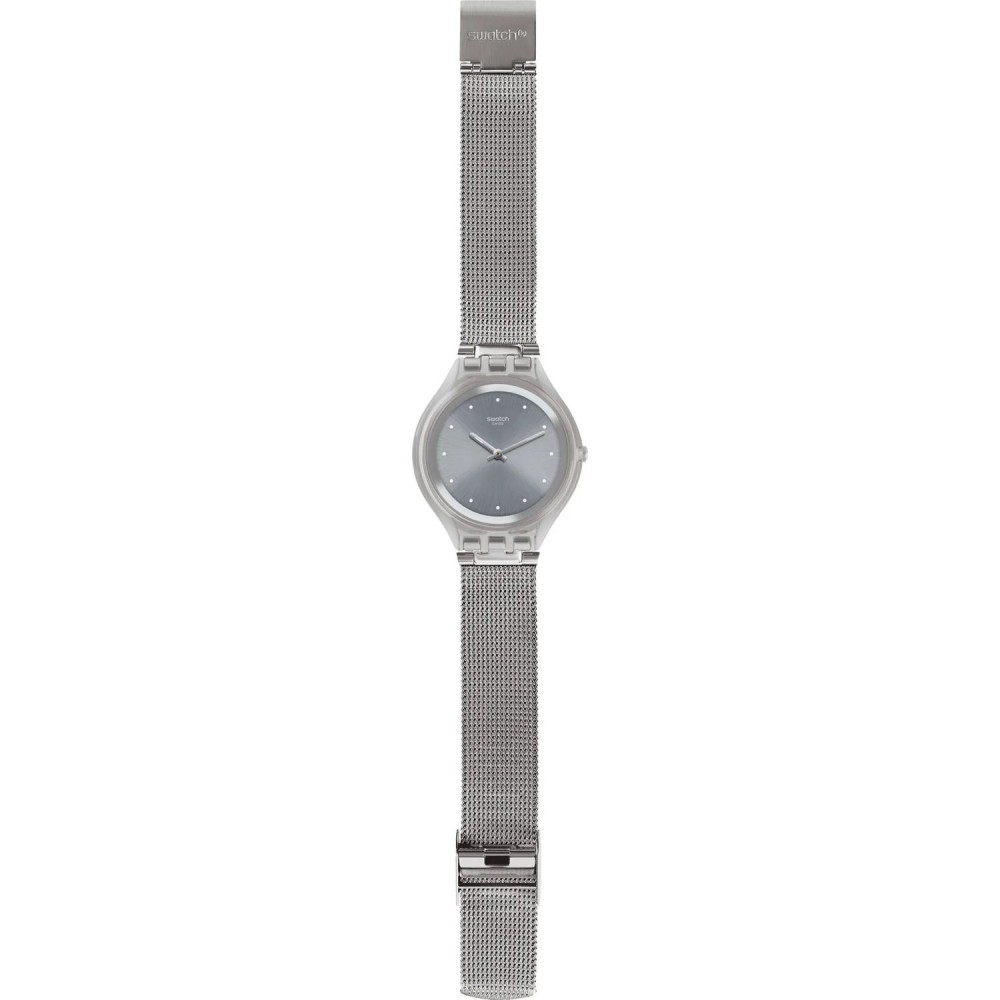 SWATCH SKINSPARKLY Unisex Ρολόι Ασημί ανοξείδωτο ατσάλι μπρασελέ SVUK103M