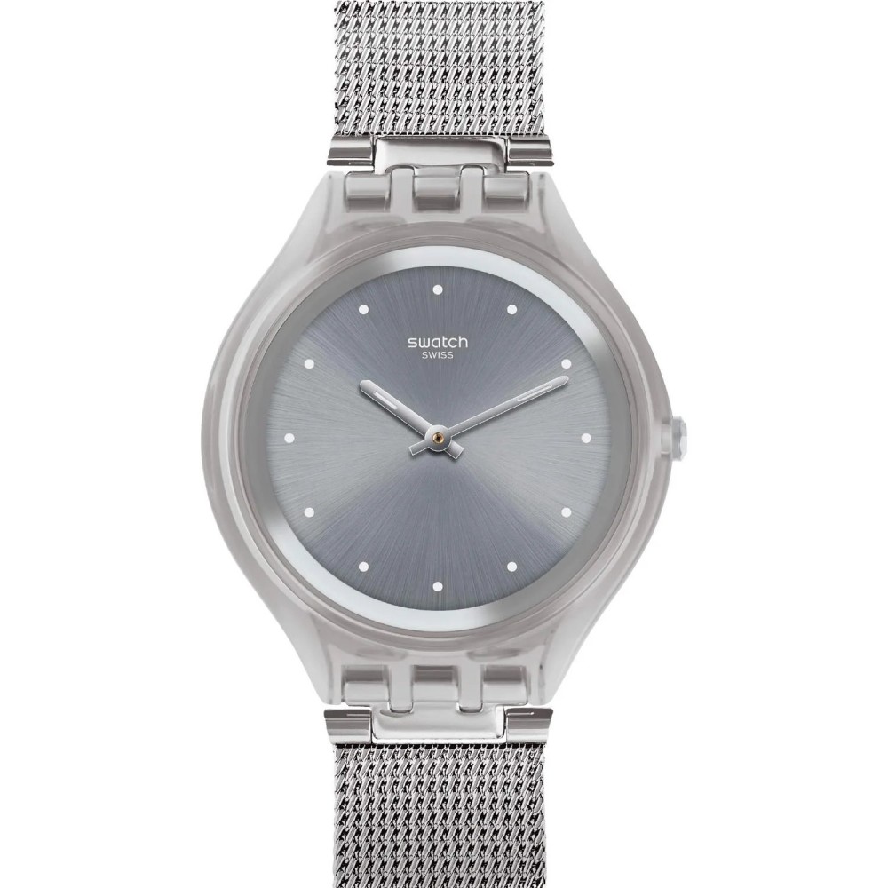 SWATCH SKINSPARKLY Unisex Ρολόι Ασημί ανοξείδωτο ατσάλι μπρασελέ SVUK103M