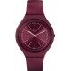 SWATCH SKINATLANTID Unisex Ρολόι Μπορντό Λουρί Σιλικόνης SVUR102