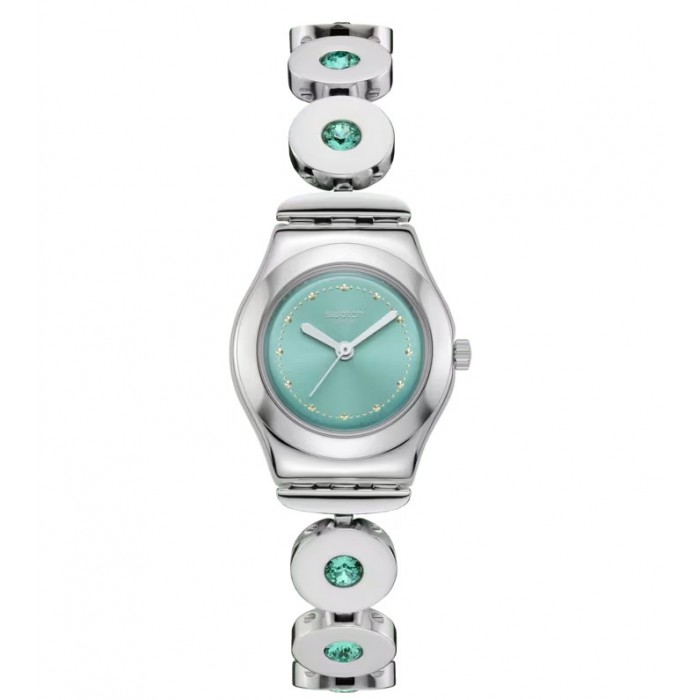 SWATCH MINTY INSPIRANCE Ρολόι Γυναικείο Ασημί Ανοξείδωτο Ατσάλι YSS355G