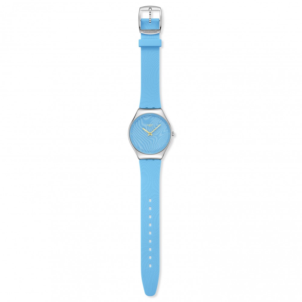 SWATCH IRIDESCENTLY BLUE Unisex Ρολόι Μπλε Λουράκι σιλικόνης SYXS164