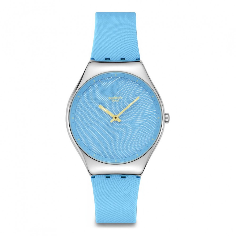 SWATCH IRIDESCENTLY BLUE Unisex Ρολόι Μπλε Λουράκι σιλικόνης SYXS164