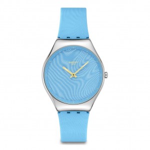 SWATCH IRIDESCENTLY BLUE Unisex Ρολόι Μπλε Λουράκι σιλικόνης SYXS164