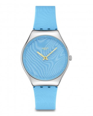 SWATCH IRIDESCENTLY BLUE Unisex Ρολόι Μπλε Λουράκι σιλικόνης SYXS164