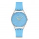 SWATCH IRIDESCENTLY BLUE Unisex Ρολόι Μπλε Λουράκι σιλικόνης SYXS164