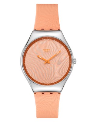 SWATCH IRIDESCENTLY PEACH Unisex Ρολόι Πορτοκαλί Λουράκι σιλικόνης SYXS166