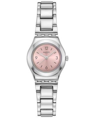 SWATCH ROSY GLOW Ρολόι Γυναικείο Ασημί Ανοξείδωτο Ατσάλι YSS352G