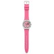 SWATCH BERRY REFLECTIVE Χρονογράφος Ρολόι Ροζ Σιλικ΄ονης λουράκι YVS538