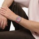 SWATCH BERRY REFLECTIVE Χρονογράφος Ρολόι Ροζ Σιλικ΄ονης λουράκι YVS538