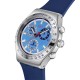 SWATCH SKY REFLECTIVE Χρονογράφος Ρολόι Μπλε Σιλικ΄ονης λουράκι YVS541
