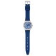 SWATCH SKY REFLECTIVE Χρονογράφος Ρολόι Μπλε Σιλικ΄ονης λουράκι YVS541