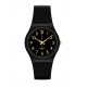 SWATCH GOLDEN TAC ΡΟΛΟΙ Μαύρο Λουρί Πλαστικό βιολογικής προέλευσης SO28B113