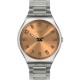 SWATCH SKIN IRONY BRONZE Ρολόι unisex Ασημί Ανοξείδωτο Ατσάλι μπρασελέ  SS07S122G
