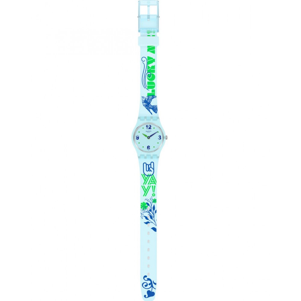 SWATCH GREENTOUCHE Ρολόι γυναικείο μπλε λουράκι σιλικόνης LN157